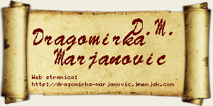 Dragomirka Marjanović vizit kartica